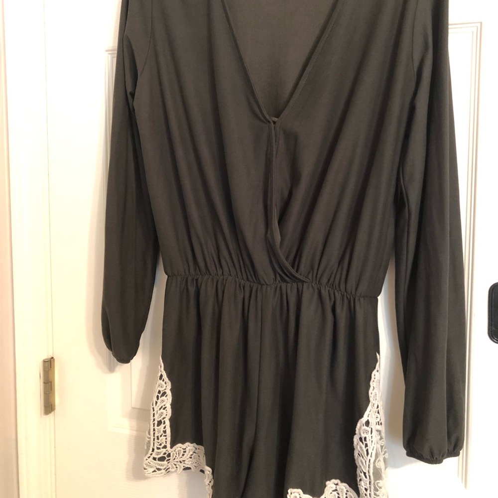 Olive green romper